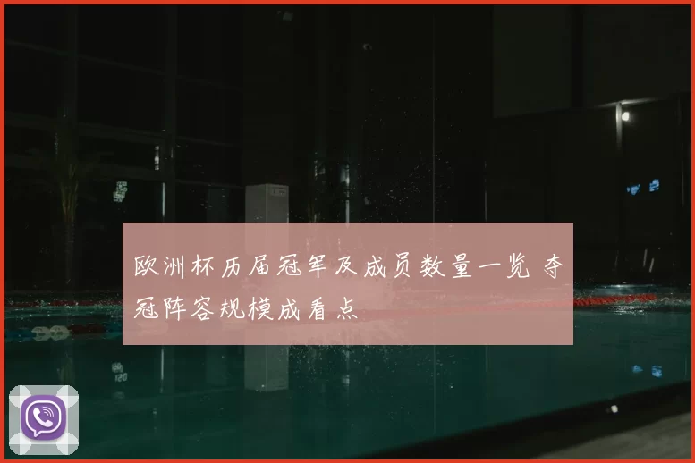 欧洲杯历届冠军及成员数量一览 夺冠阵容规模成看点